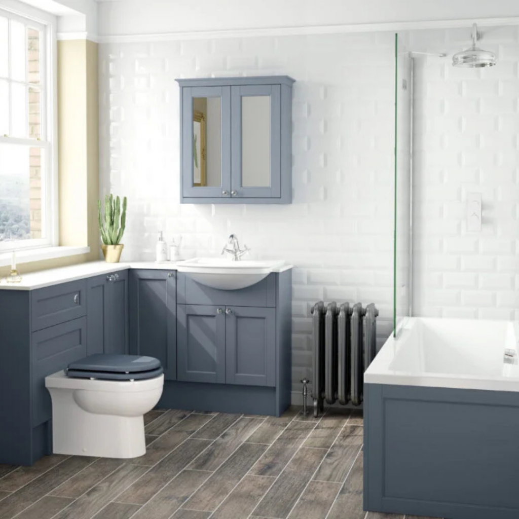 Traditional bathrooms in Southend with bespoke shaker cabinetry